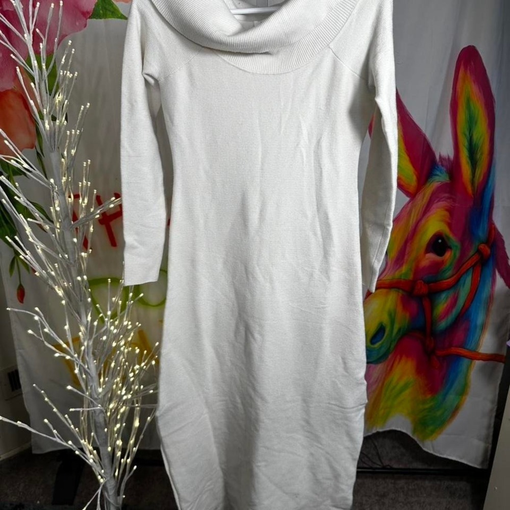 W84. Splendid x Cella Jane white cowl neck dress Size S
